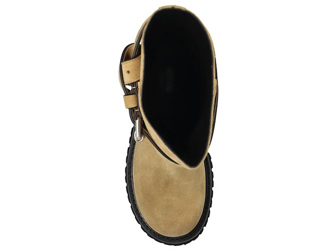 Botines Moschino de gamuza beige - vista 6