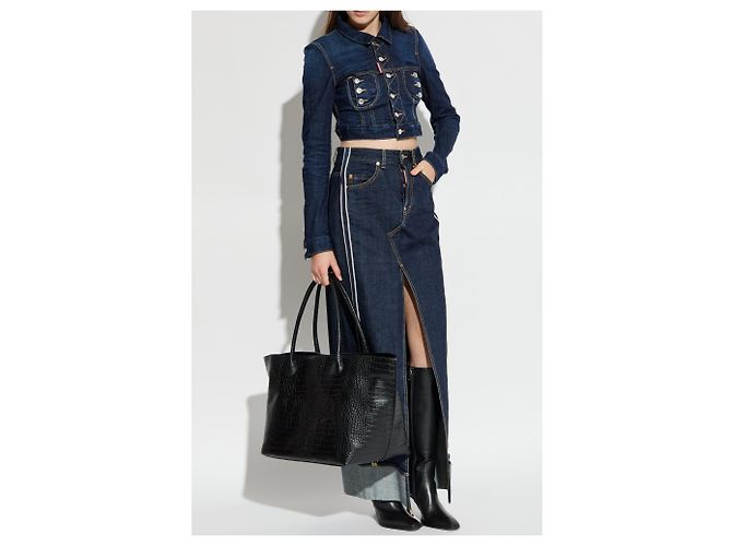 Falda de denim selvedge azul marino Dsquared2 - vista 2
