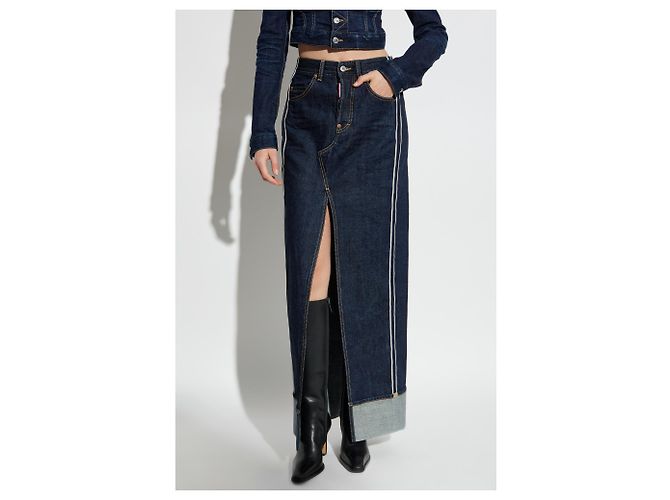 Falda de denim selvedge azul marino Dsquared2 - vista 3