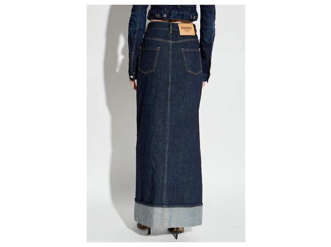 Falda de denim selvedge azul marino Dsquared2 - vista 4