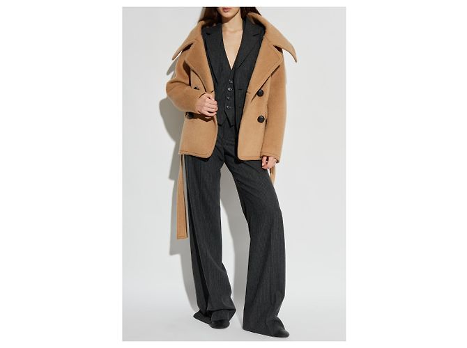 Abrigo Dsquared2 de lana y mohair beige - vista 2