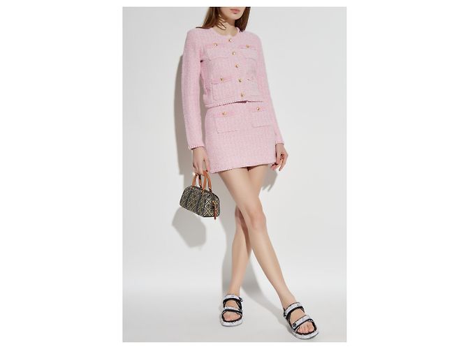 LoveShackFancy Ellianna Tweed Minirock Rosa - Ansicht 2
