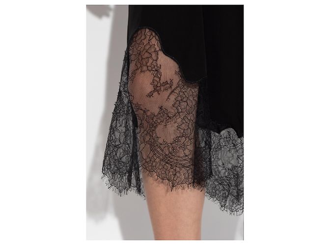 Robe Adima Iro noire en viscose avec dentelle - vue 5