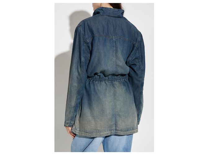 Diesel DE-WENY Jacke aus blauem Lyocell-Denim - Ansicht 4