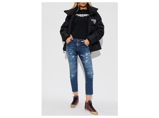 Dsquared2 Bedruckter Baumwoll-Bodysuit Schwarz - Ansicht 2