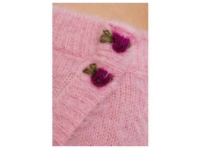 Saia rosa de lã e mohair Alessandra Rich - vista 5