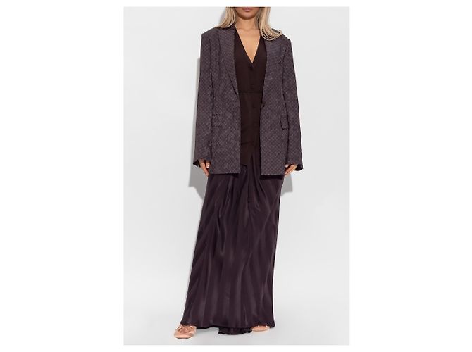 Cardigã Tibati Dries Van Noten Roxo de Lã - vista 2