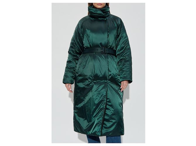 Abrigo acolchado Lacoste Runway verde satinado - vista 3