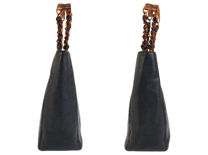 Bolso Tote de piel Chanel Coco Mark Marble Chain - vista 8
