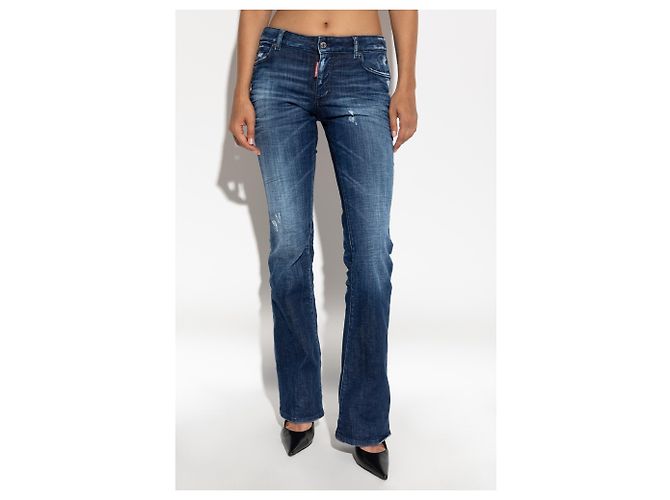 Dsquared2 Medium Waist Bootcut Jeans Blue - view 3