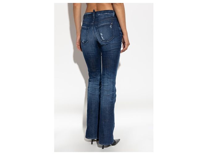 Dsquared2 Medium Waist Bootcut Jeans Blue - view 4