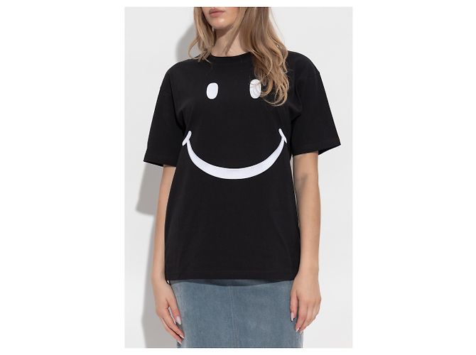 Camiseta Moschino x Smiley de algodón negro - vista 3
