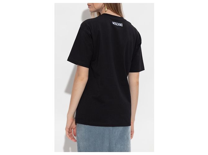 Camiseta Moschino x Smiley de algodón negro - vista 4