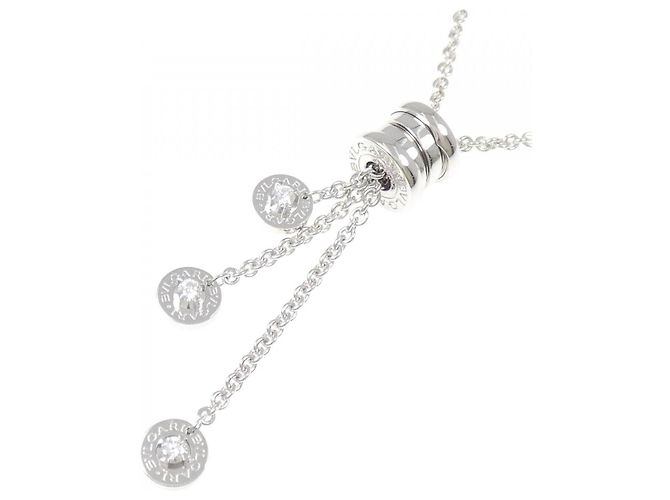 Bulgari Collana Bvlgari B.zero1 in Oro Bianco 750 e Diamanti - vista 3