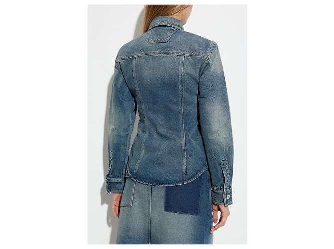 Autre Marque MISBHV Jeansjacke aus blauer Baumwolle - Ansicht 4