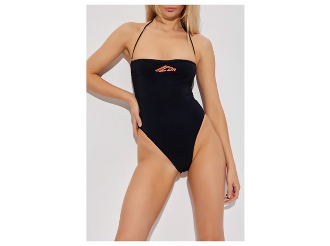 Costume da bagno intero bandeau nero Dsquared2 - vista 2