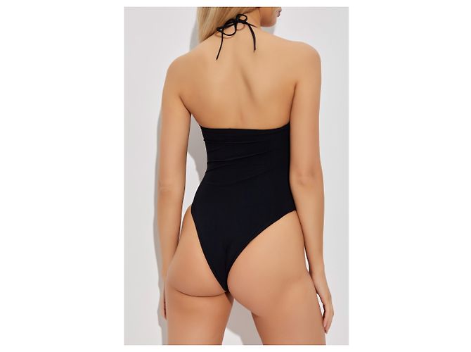 Costume da bagno intero bandeau nero Dsquared2 - vista 4