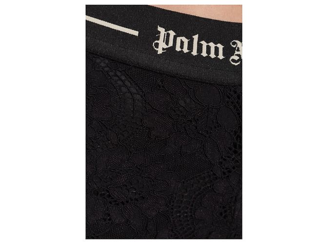 Palm Angels Spitzenhose schwarz mit Blumenmuster - Ansicht 5