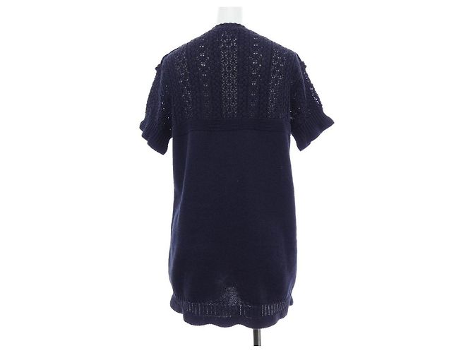 Top de punto Chanel Azul Marino - vista 2