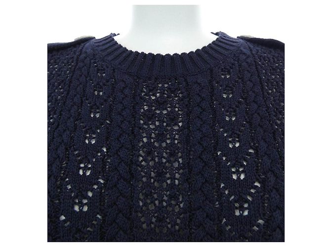 Top de punto Chanel Azul Marino - vista 5