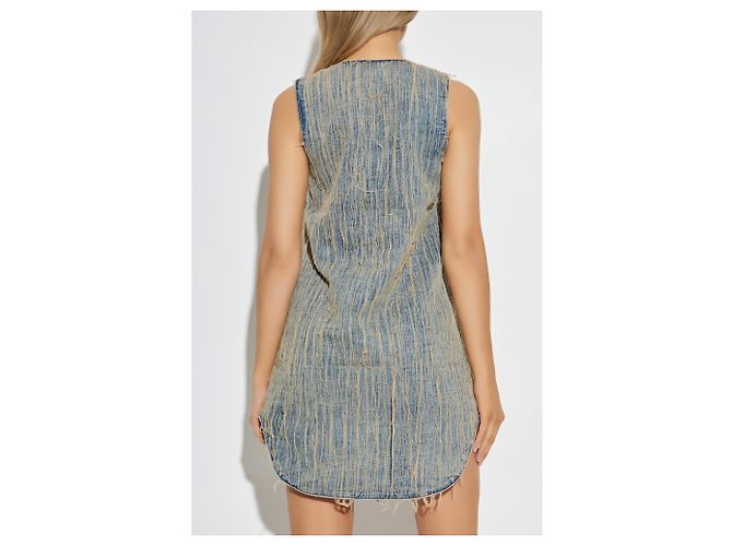Diesel DE-LARIS--S2 Kleid aus blauer Baumwolle - Ansicht 4