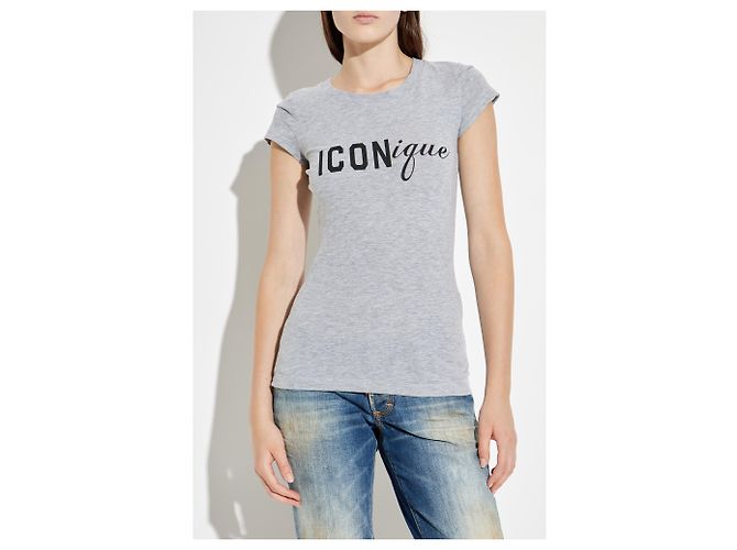 T-shirt Dsquared2 avec logo ICONique Gris Coton - vue 3