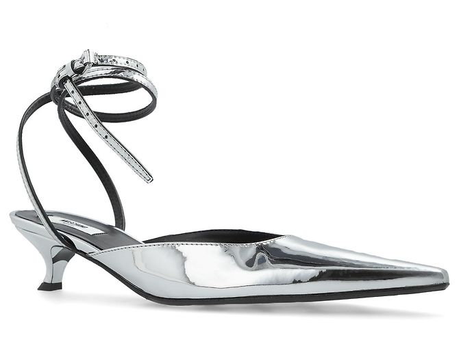 Moschino Kitten Heels mit spitzer Kappe Schwarz - Ansicht 4