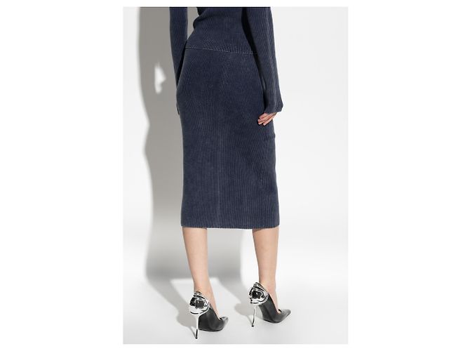 Falda midi lápiz M-MERYN Diesel azul algodón - vista 4