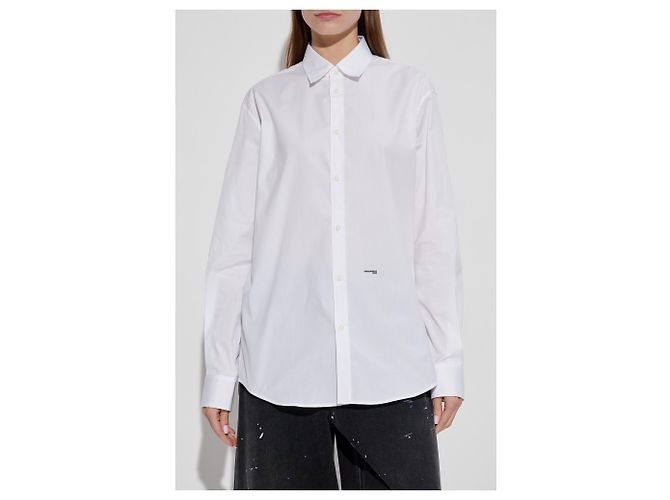 Camicia Dsquared2 X BETTTER in cotone bianco - vista 3