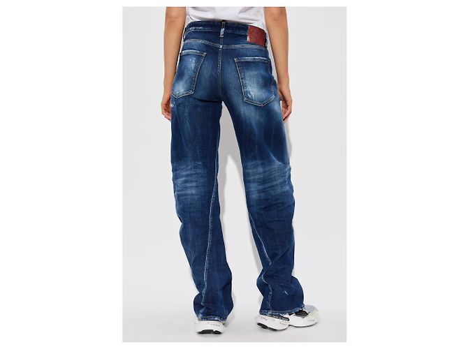 Dsquared2 D2 Twisted Jeans Navy Blau Baumwolle - Ansicht 4