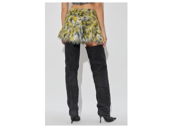 Falda Diesel M-ASTRELLA amarilla efecto piel - vista 4