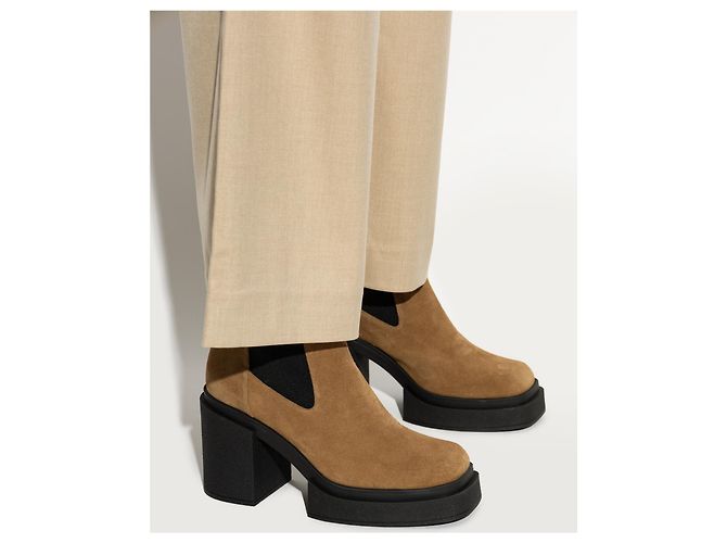 Botines chelsea Nodaleto de gamuza marrón con plataforma - vista 2