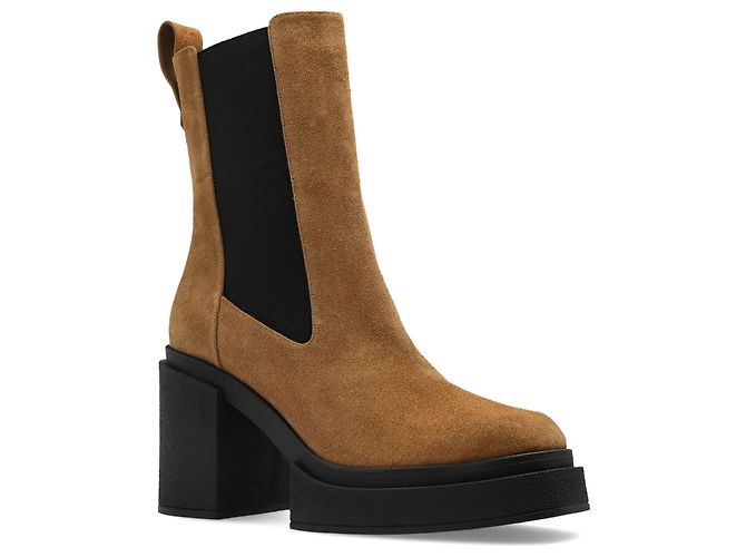 Botines chelsea Nodaleto de gamuza marrón con plataforma - vista 4