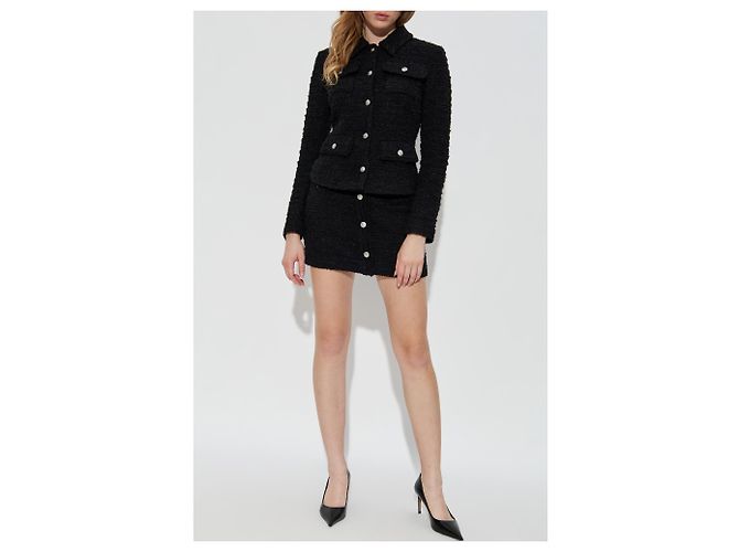 Autre Marque Minigonna in tweed nera MISBHV - vista 2