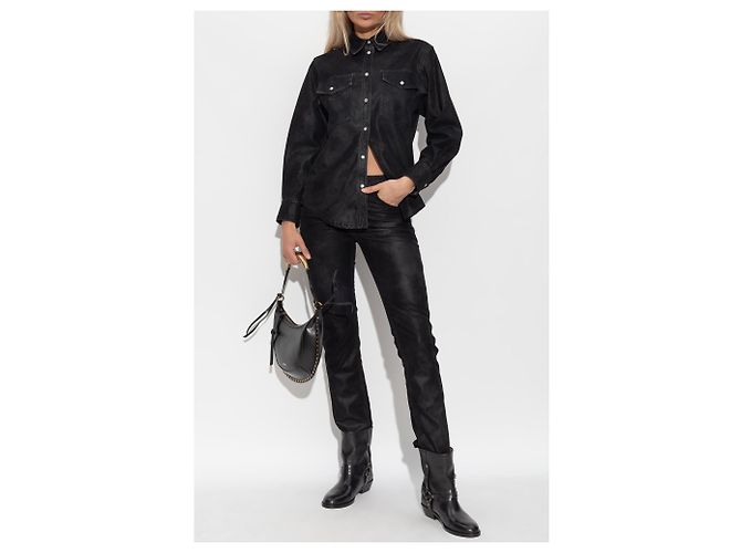 Pantalones Kelsie Isabel Marant Etoile Negros - vista 2