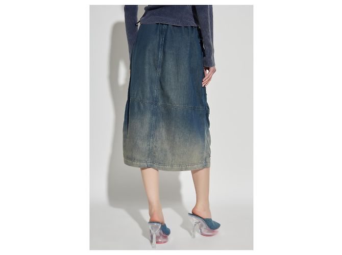 Diesel DE-MEGI-S Lyocell Midi Rock Blau - Ansicht 4