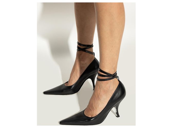 Décolleté Moschino in pelle nera - vista 2