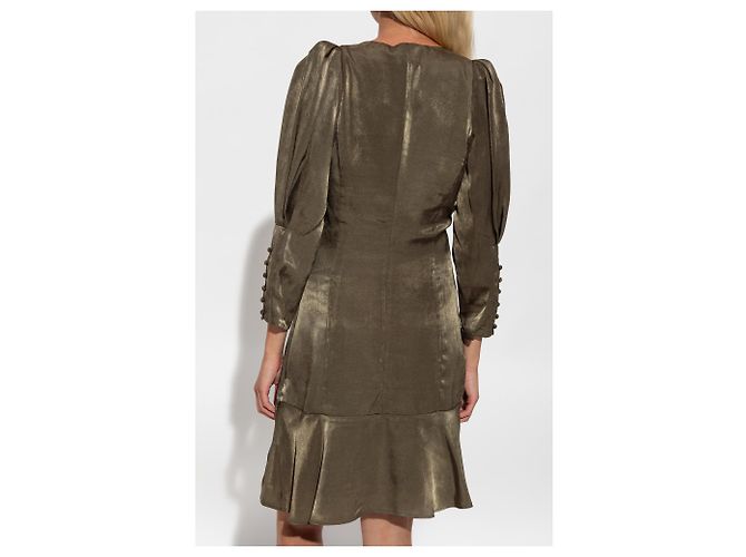 Iro Emerila Kleid in Grün Satin - Ansicht 4