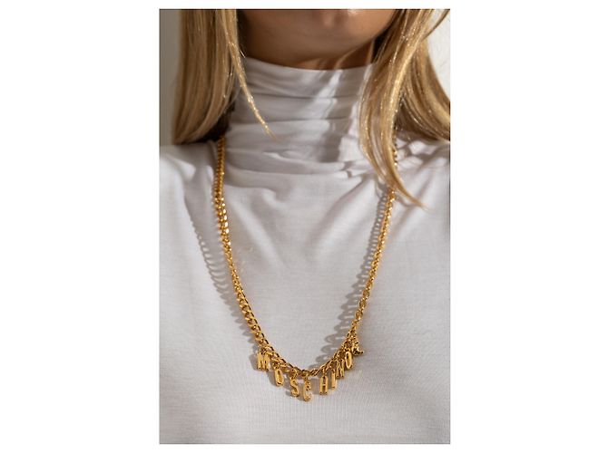 Collana Moschino Logo Oro e Metallo - vista 2