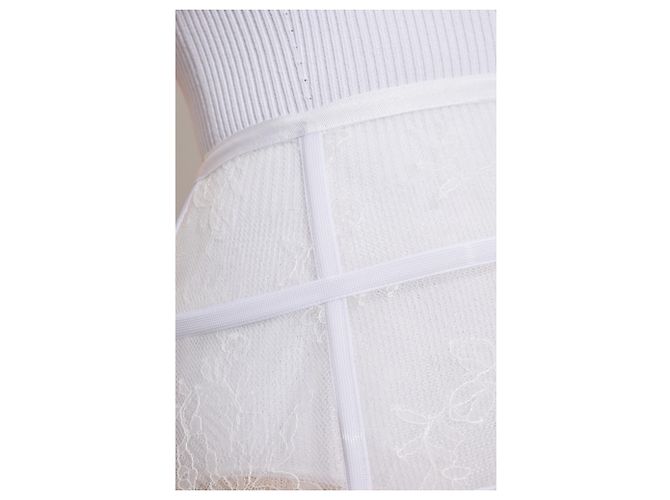 Falda corta de encaje blanco Blumarine - vista 5