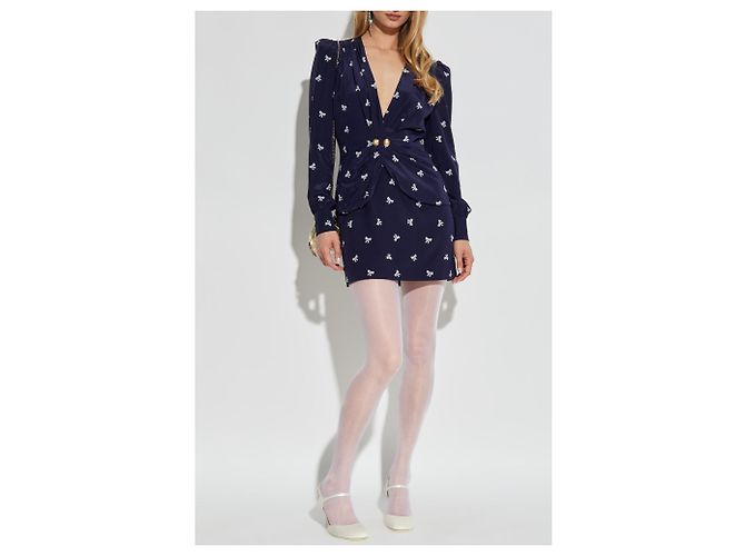 Alessandra Rich Vestido con estampado decorativo - vista 2