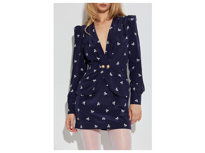 Alessandra Rich Vestido con estampado decorativo - vista 3