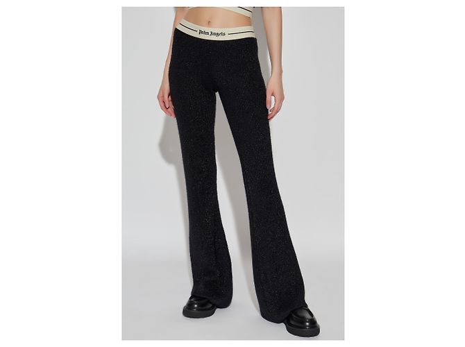 Pantaloni a coste neri Palm Angels - vista 3