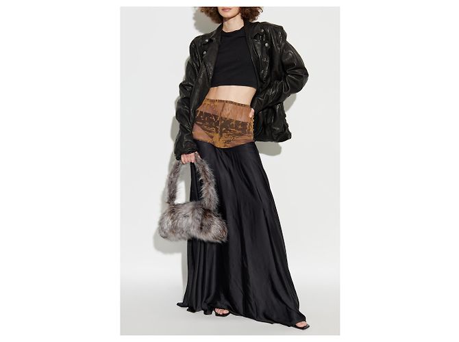 Falda maxi O-GARCIA Diesel negra de viscosa - vista 2