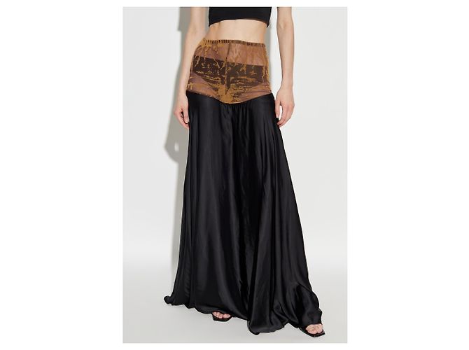 Falda maxi O-GARCIA Diesel negra de viscosa - vista 3