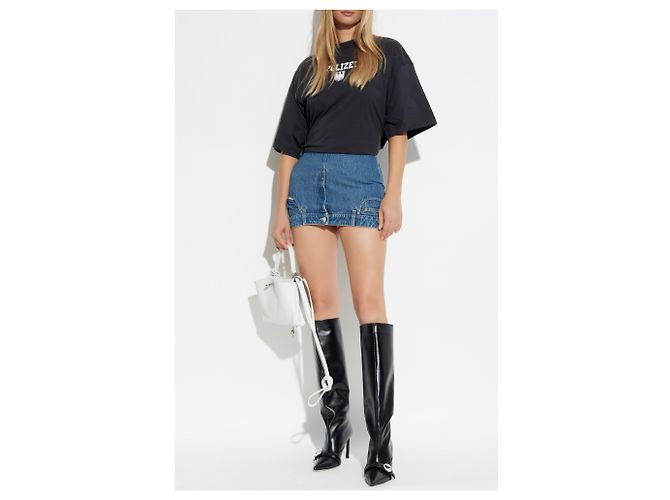 Vêtements Saia mini em ganga azul VETEMENTS - vista 2