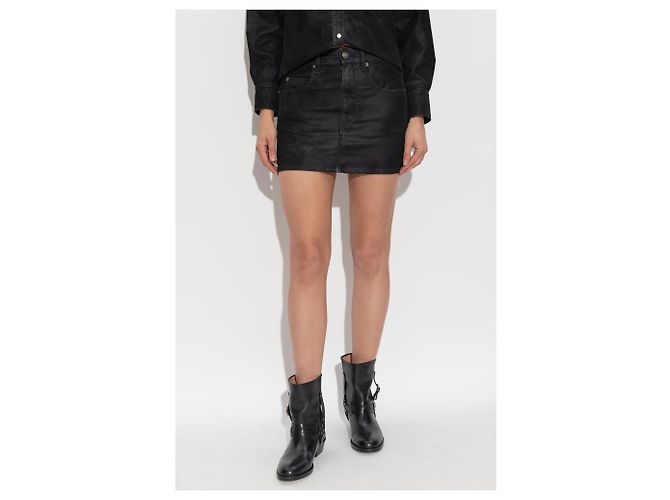 Isabel Marant Etoile Falda Kimmy Negra - vista 3