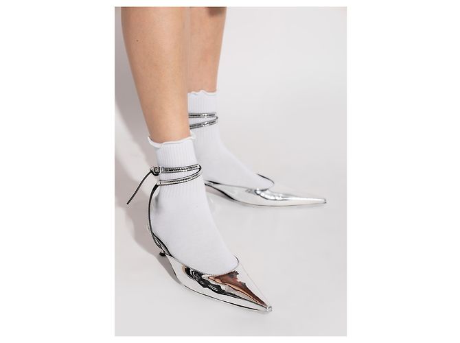Moschino schwarze Kitten Heels mit spitzer Kappe - Ansicht 2