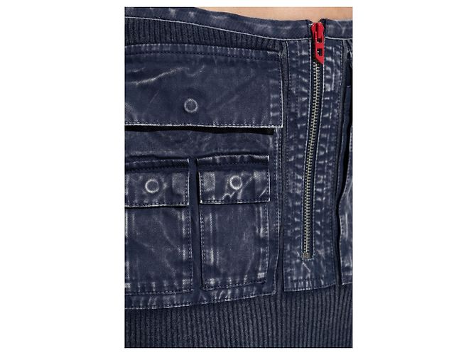 Falda midi lápiz M-MERYN Diesel azul algodón - vista 5