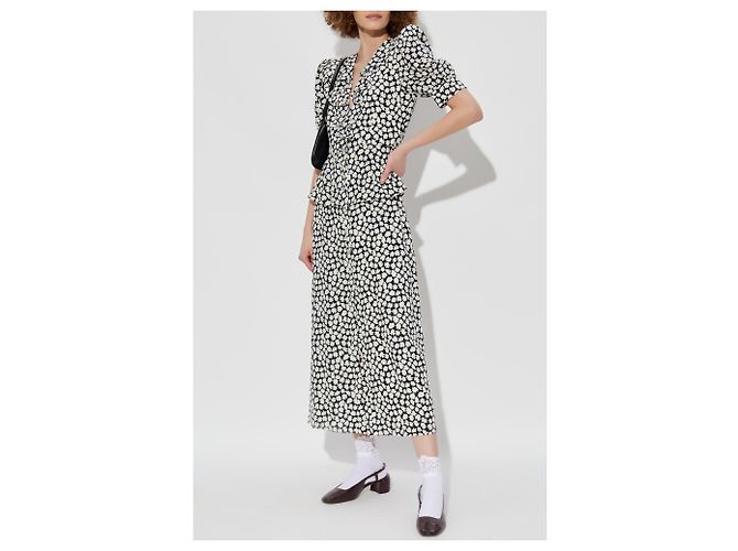 Alessandra Rich Seidenkleid mit Blumenmotiv - Ansicht 2